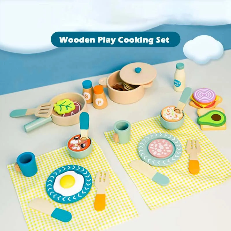Montessori Wooden Kitchen Pretend Play