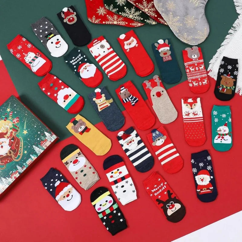 Christmas Cotton Socks Advent Calendar