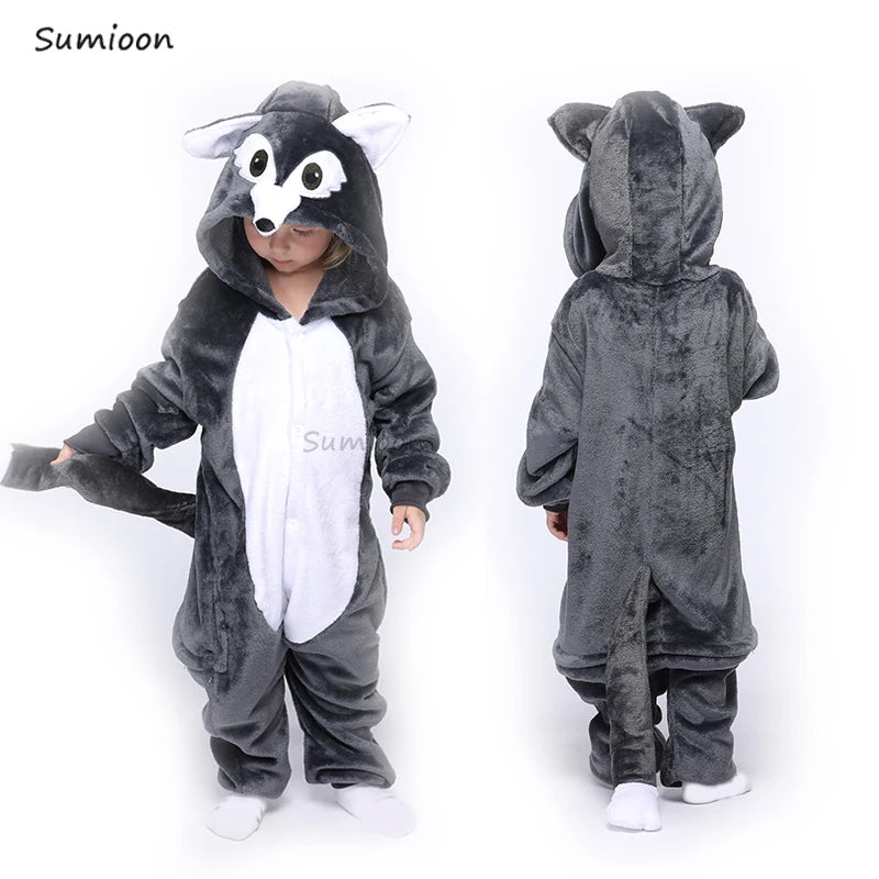 Animal  Onesies - Unicorn Wolf Dragon Cow