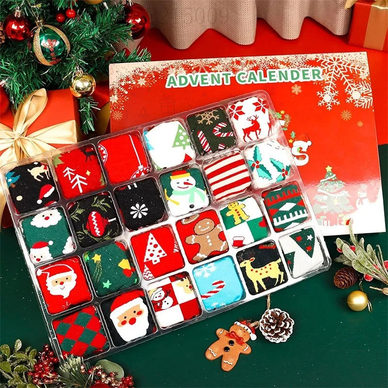 Christmas Cotton Socks Advent Calendar