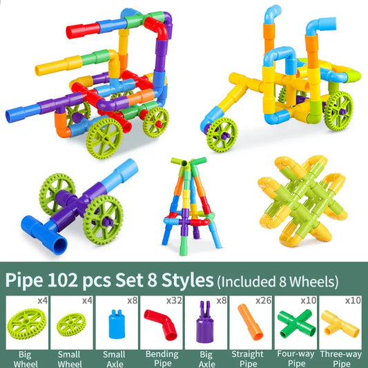 DIY Water Building Blocks Toys Water Pipe