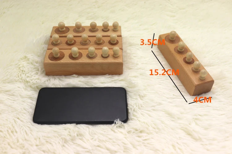 Montessori  Colourful Wooden Socket Cylinder Block Set