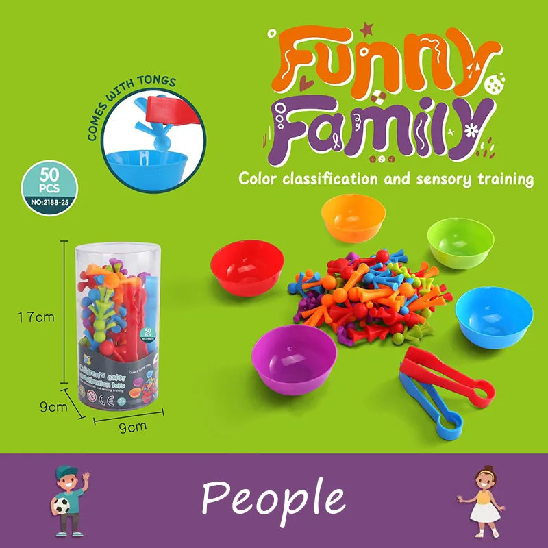 Montessori Colour Classification Sorting Cups