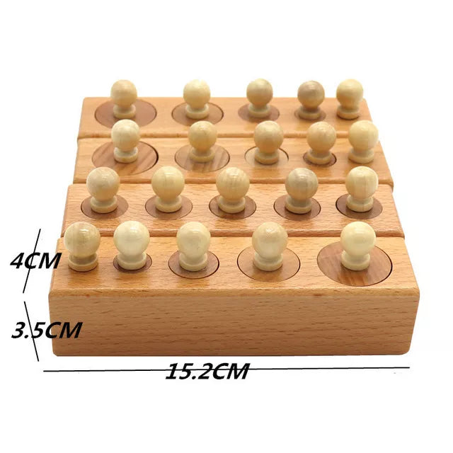 Montessori  Colourful Wooden Socket Cylinder Block Set