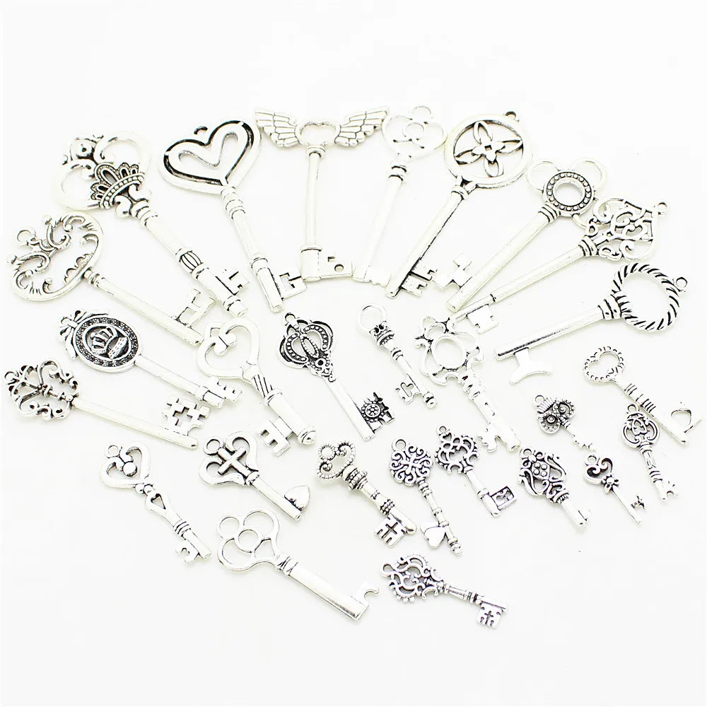 20-45 pattern Mixed 30pcs Assorted key Charms - Loose Parts