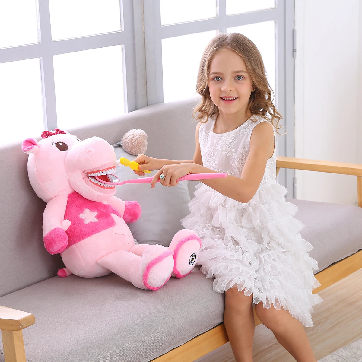 Dental Plush Toys With Teeth and Toothbrush