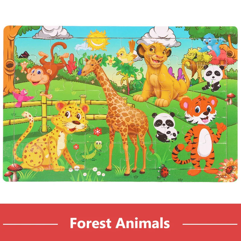 New 30 Pre 3d Wooden Puzzles - Preschool Montessori