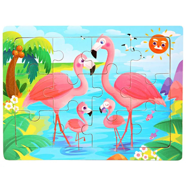 New 30 Pre 3d Wooden Puzzles - Preschool Montessori