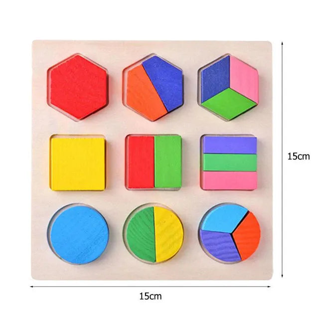 Montessori 3D Wooden Puzzles Early Learning Baby Educational Games