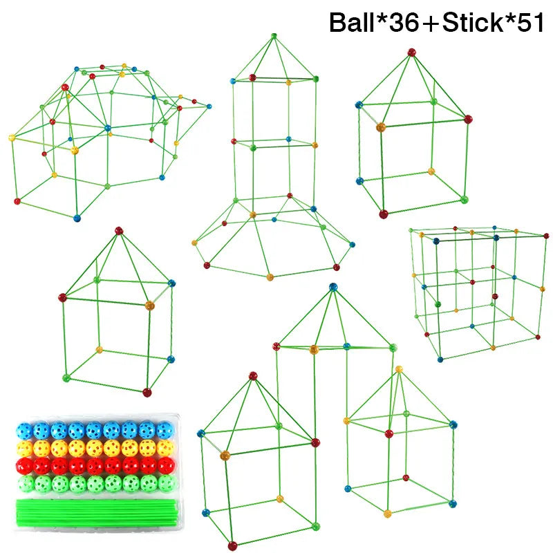 New Creative Fort Building  Indoor Tent Brick Kit