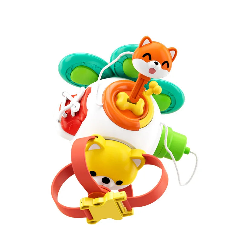 Montessori Activity Cube Baby Toys 6 in 1 Multipurpose Busy Cube Toddler Travel Toy Sensory Busy Board Educational Learning Toys