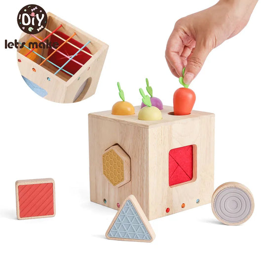 Pulling out Radish Shape Matching Wooden Educational Toy
