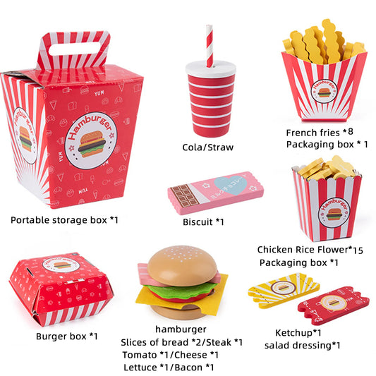 Wooden Hamburger set