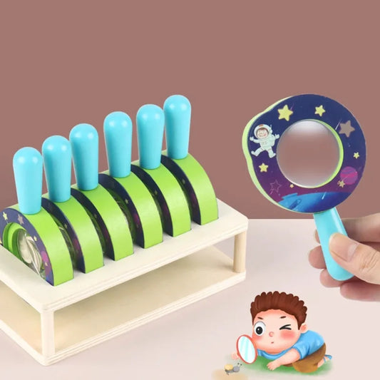 Wooden Handheld  Magnifying Glass