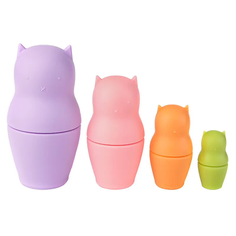 1Set Soft  Silicone Stacking Blocks Baby