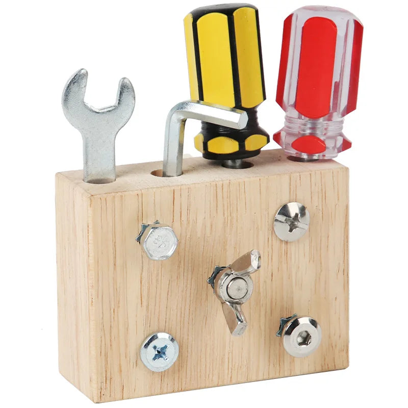 Wooden Screw Driver Board - Nuts Screw Bolts Montessori Board