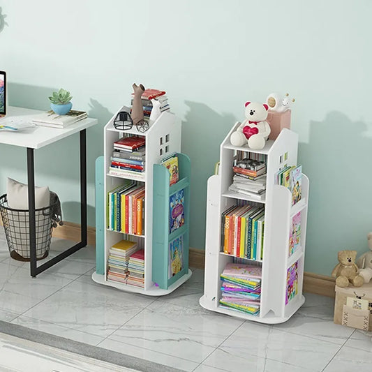 Children's Bookshelf 360° Rotating