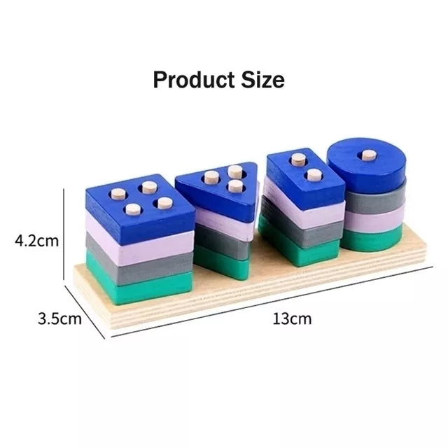 Montessori 3D Wooden Puzzles Early Learning Baby Educational Games