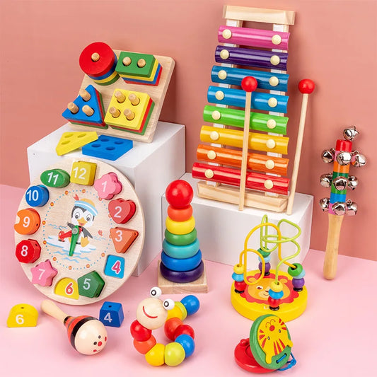 Montessori 3D Wooden Puzzles Early Learning Baby Educational Games