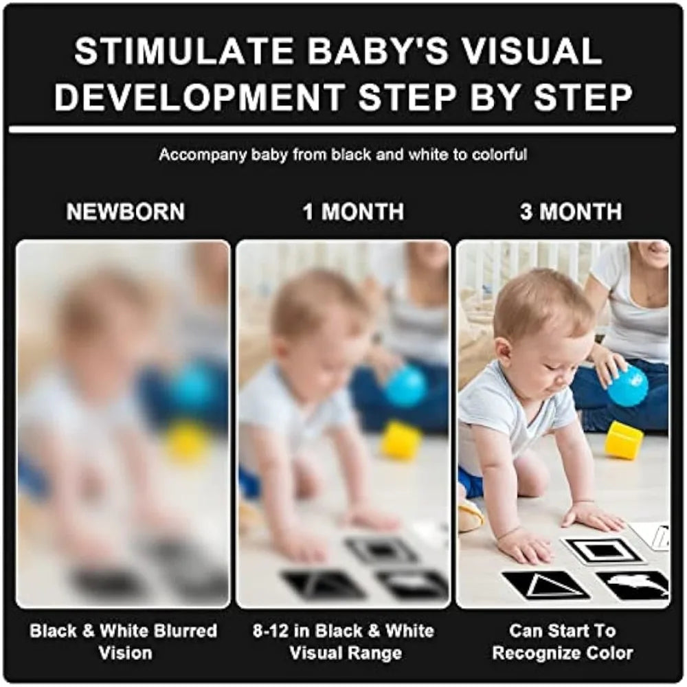 Montessori Baby Vision Stimulation Black White Cards