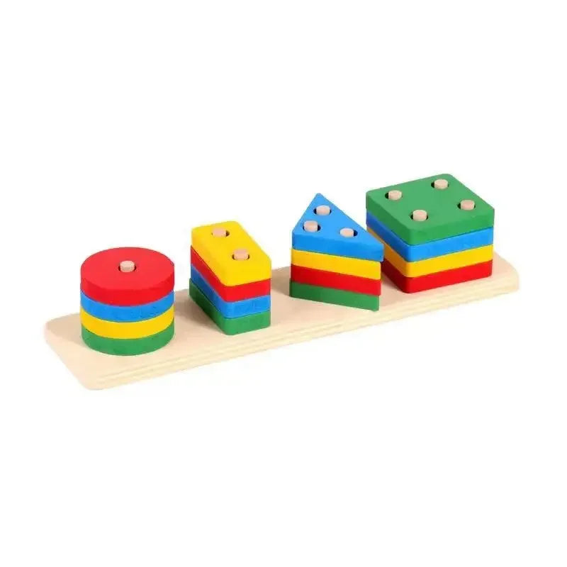 Montessori Wooden Toys Color Shape Matching Puzzle Game