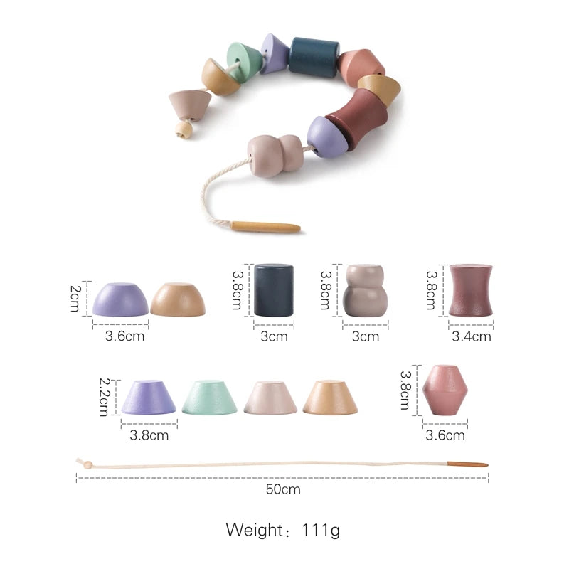 Wooden Montessori  Shape Matching Toy, Stacking Blocks Puzzle