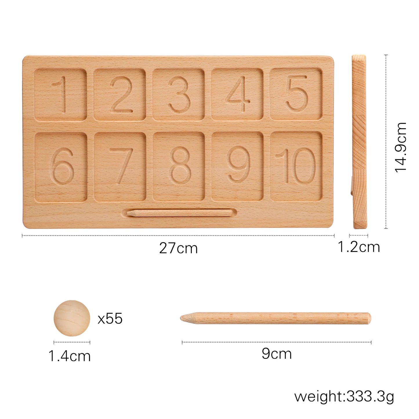 Montessori Counting Board Wooden Game – Early Learners