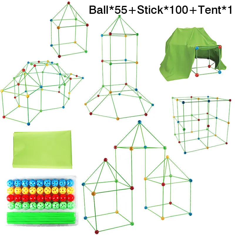 New Creative Fort Building  Indoor Tent Brick Kit