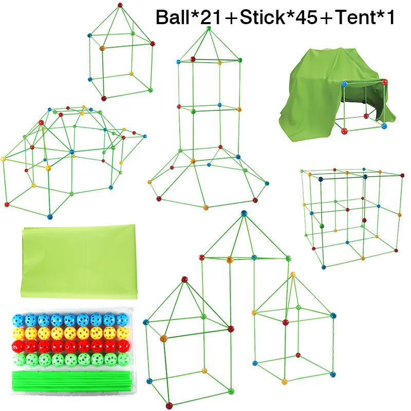 New Creative Fort Building  Indoor Tent Brick Kit
