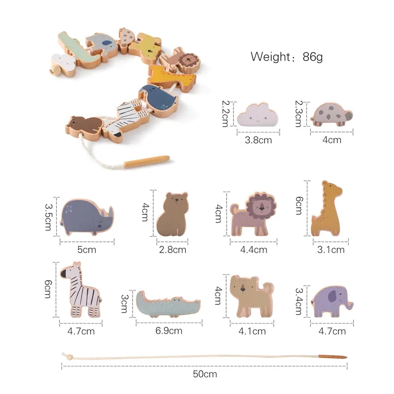 Wooden Montessori  Shape Matching Toy, Stacking Blocks Puzzle