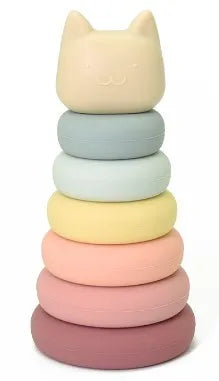 1Set Soft  Silicone Stacking Blocks Baby