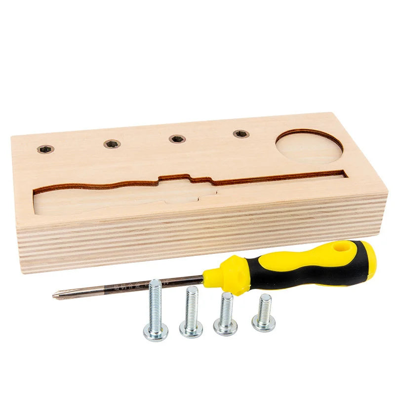 Wooden Screw Driver Board - Nuts Screw Bolts Montessori Board