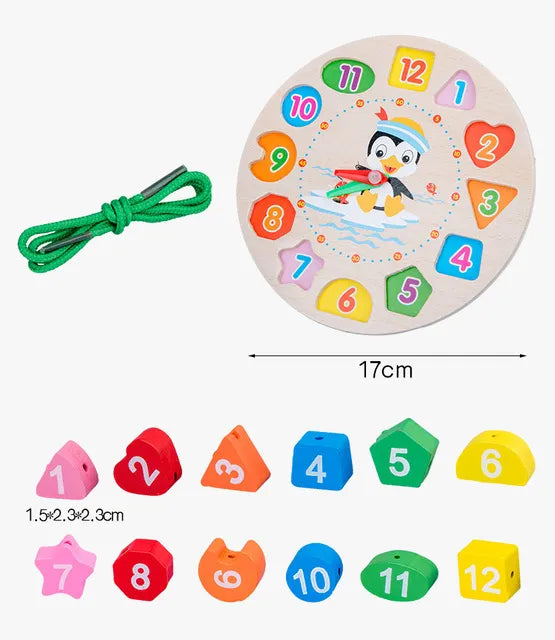 Montessori 3D Wooden Puzzles Early Learning Baby Educational Games