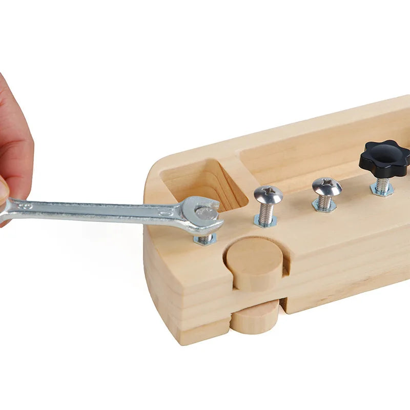 Wooden Screw Driver Board - Nuts Screw Bolts Montessori Board