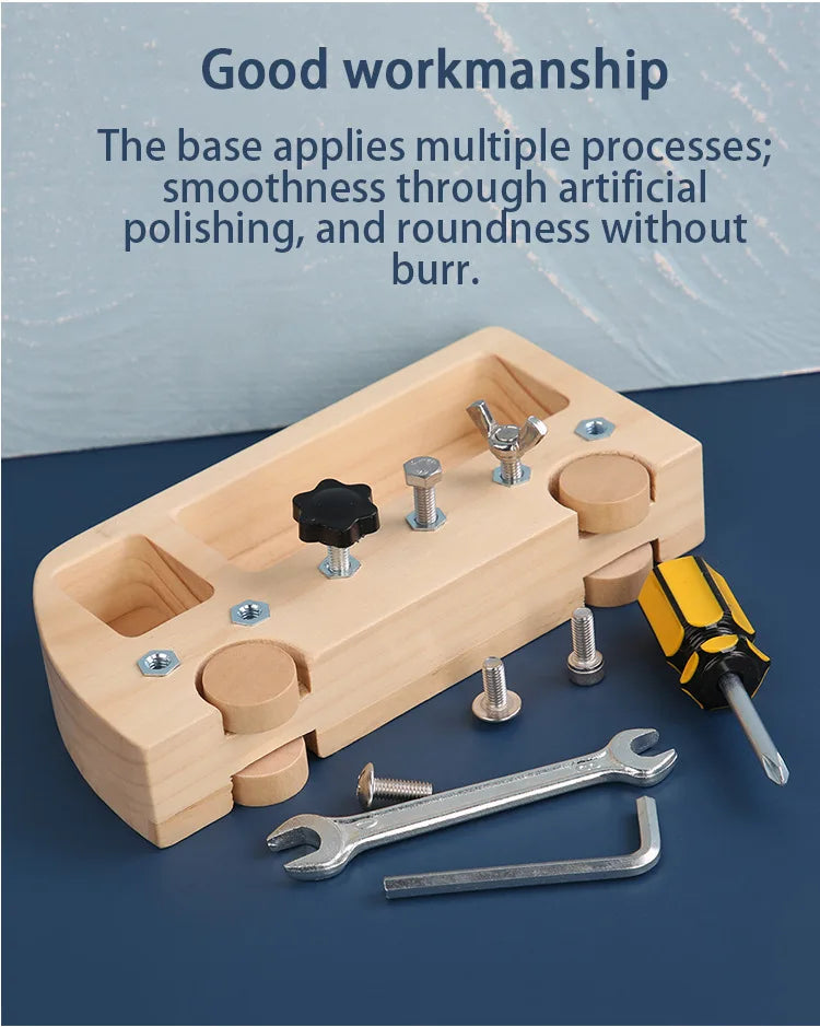 Wooden Screw Driver Board - Nuts Screw Bolts Montessori Board