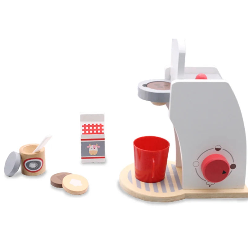 Wooden Kitchen Pretend Wooden Coffee , Toaster, Food Mixer.