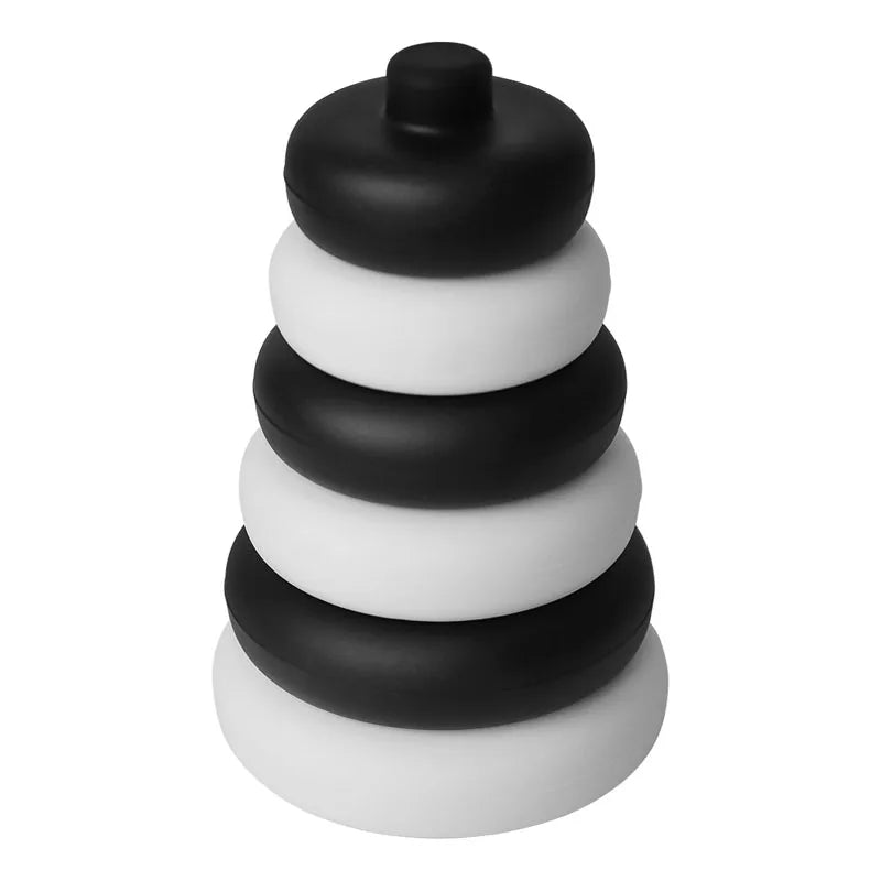1Set Soft  Silicone Stacking Blocks Baby