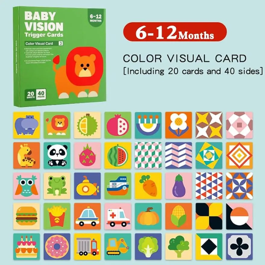 Montessori Baby Vision Stimulation Black White Cards